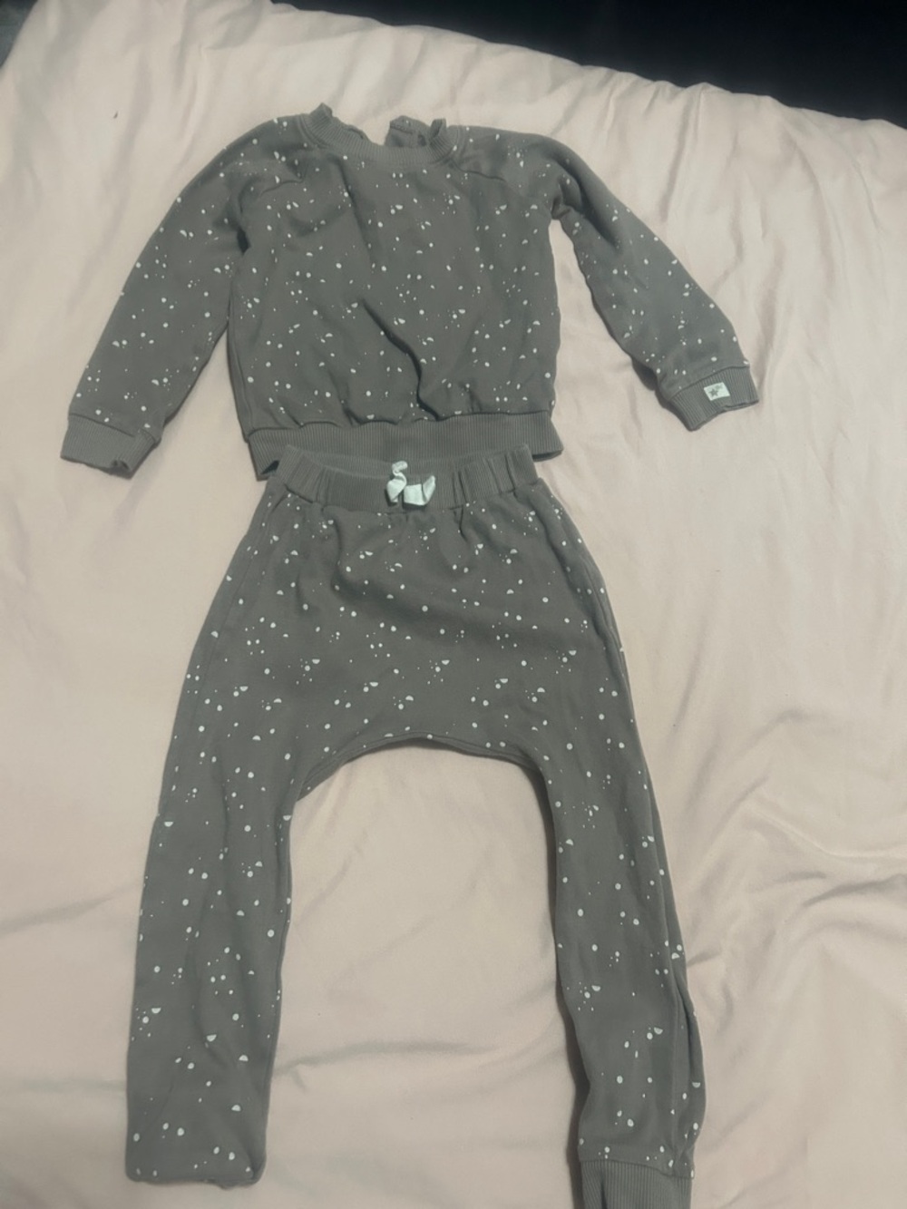Kids Speckled Charcoal Matching Sweatshirt & Joggers Set